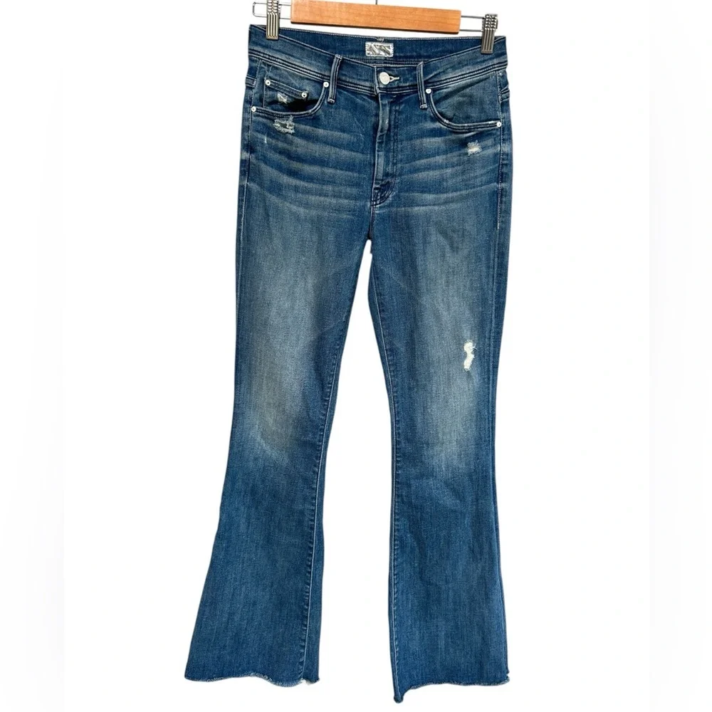 Mother The Weekender Fray Graffiti Girl High Rise Flare Jeans, 27